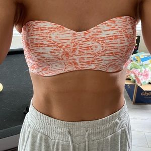 Mikoh Orange and white bathing suit top